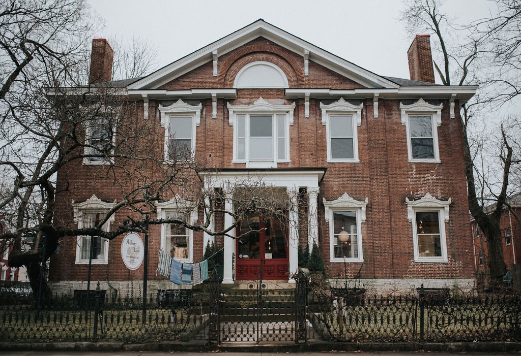Mulberry & Lime's historic brick storefront in Lexington, Kentucky.