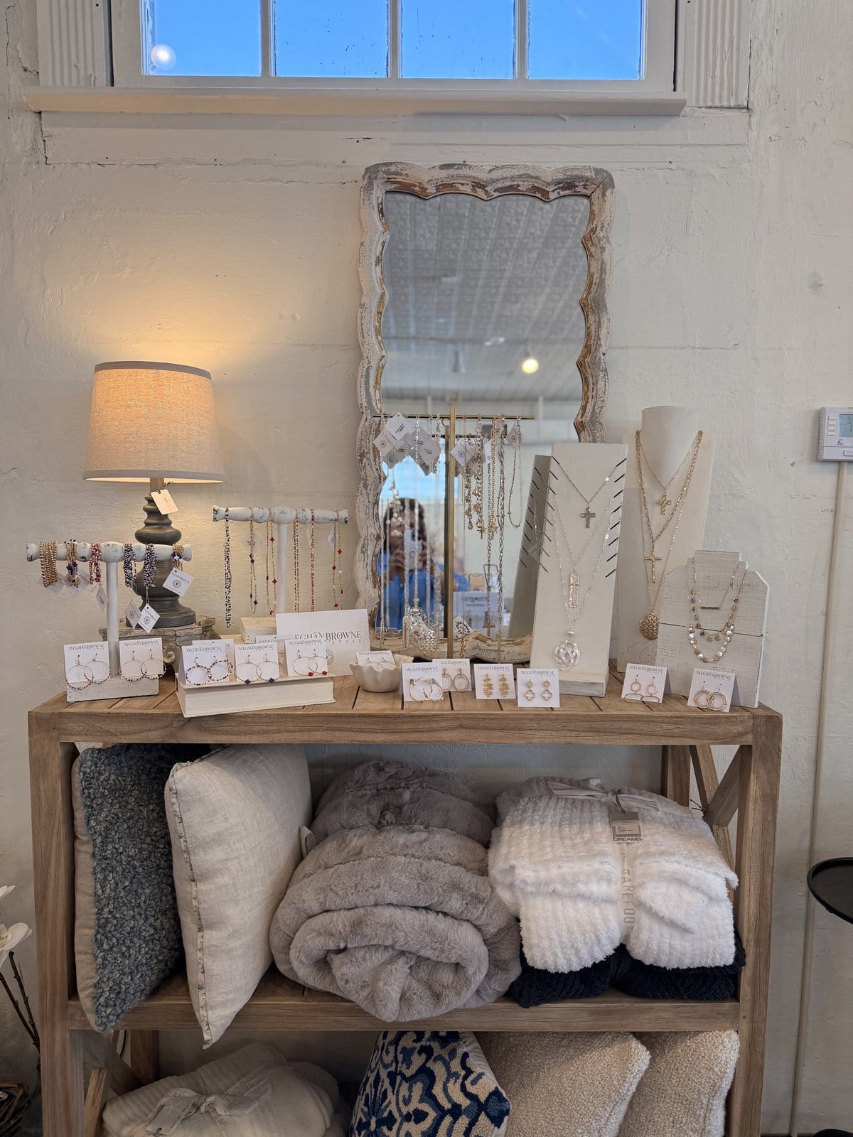Meghan Browne Style jewelry display at Gather in Louisville, Kentucky, Fall 2025.
